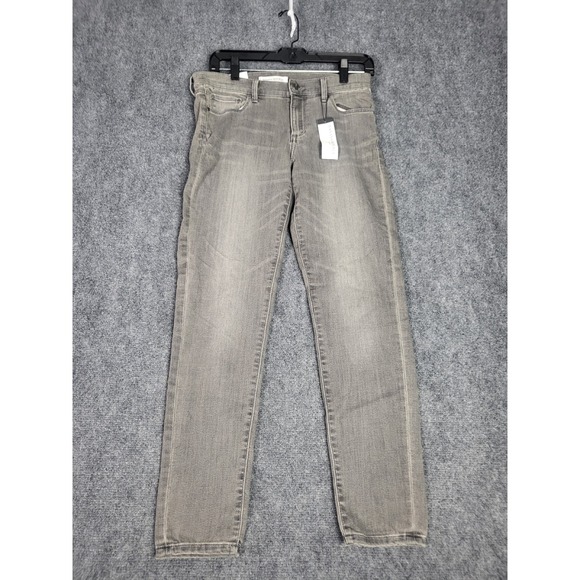 Banana Republic‎ Premium Denim Skinny Ankle Gray Jeans Women Size 28 Hipster - Picture 1 of 9